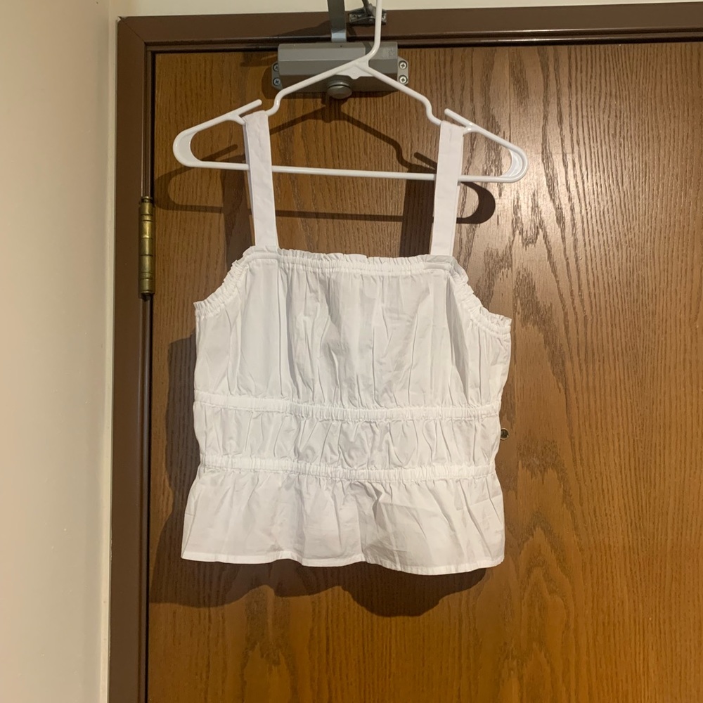 Madewell cotton peplum tank